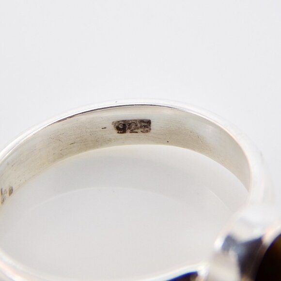 Genuine Black Ethiopian Opal Oval Cut Ring in 925 Sterling Silver - Picture 5 of 8